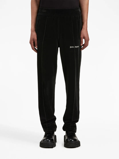 Palm Angels velvet track pants with logo