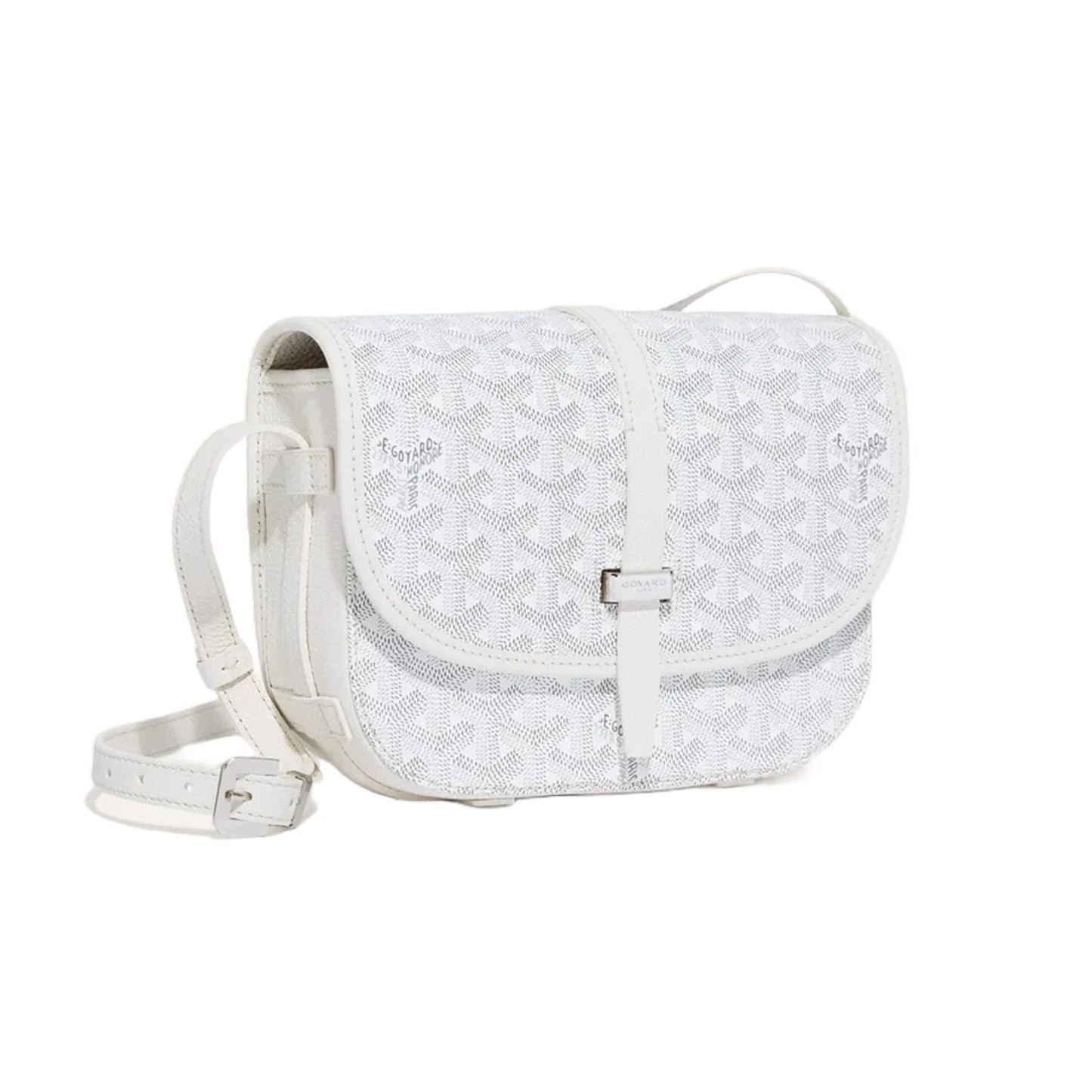 Goyard Goyardine Belvedere II White PM Messenger Bag