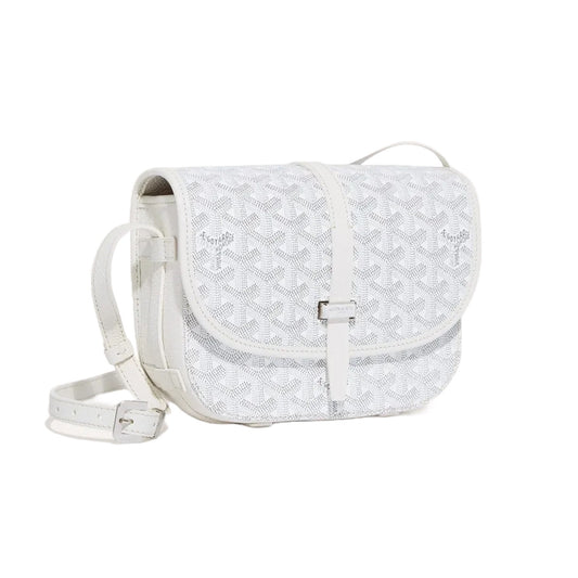 Goyard Goyardine Belvedere II White PM Messenger Bag