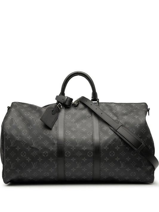 Louis Vuitton Pre-Owned Monogram Eclipse Keepall Bandouliere 55