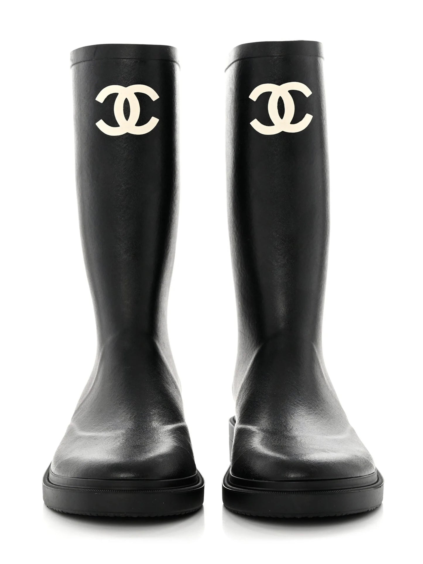 CHANEL Pre-Owned CC Logo Rain Boots