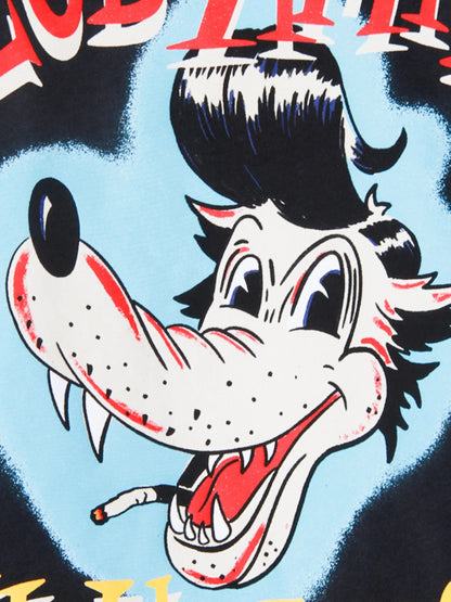 Amiri
Men's Black Club Wolf Oversized T-Shirt